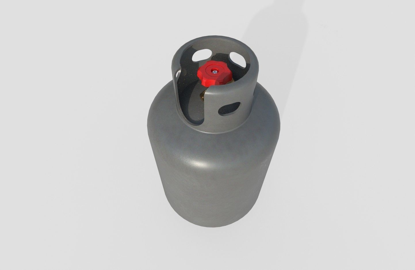 Gas Bottle M6 Low-poly 3D model_16