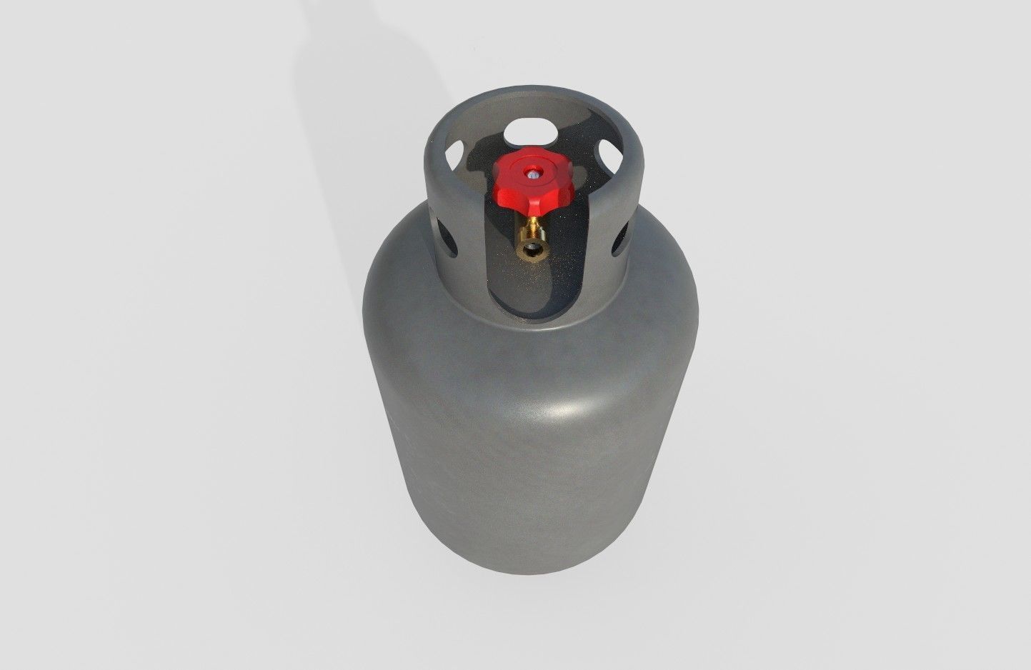Gas Bottle M6 Low-poly 3D model_2