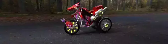 Dragon Bike for game props Low-poly 3D model Dragon Bike for game props Low-poly 3D model