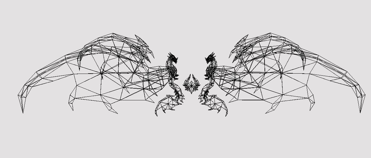 Dragon Wing Low-poly 3D model_10