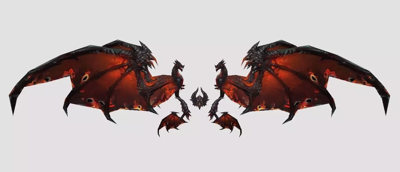 Dragon Wing Low-poly 3D model_0