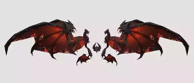 Dragon Wing Low-poly 3D model