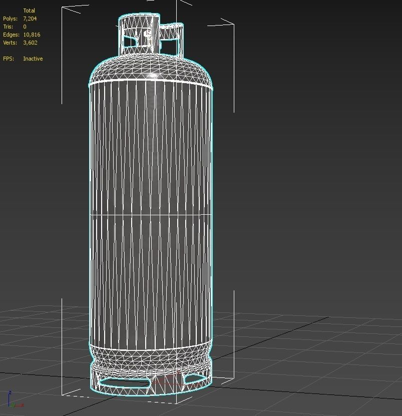 Gas Bottle M7 Low-poly 3D model_12
