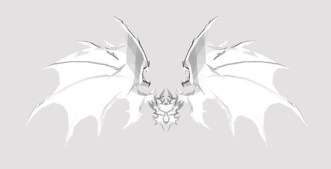 Demon Wing Low-poly 3D model_9