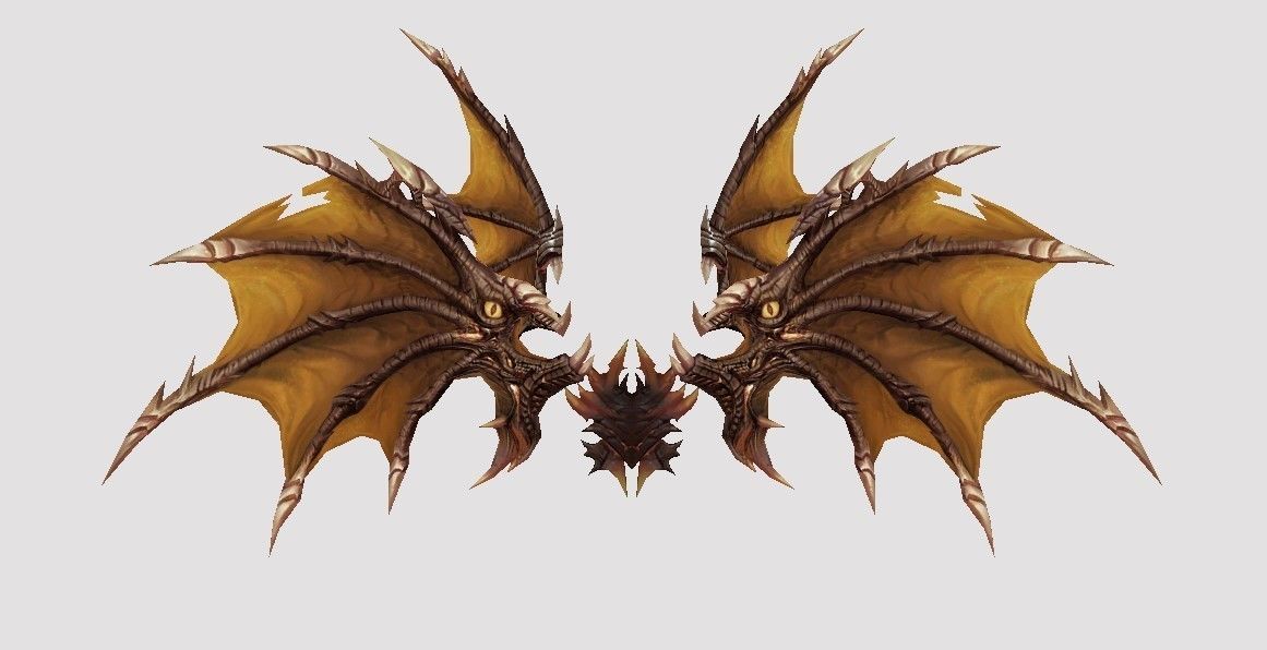 Demon Wing Low-poly 3D model_5