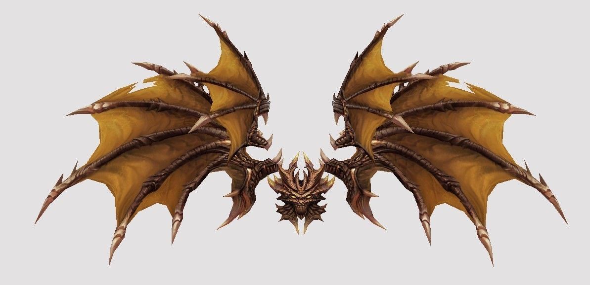 Demon Wing Low-poly 3D model_11