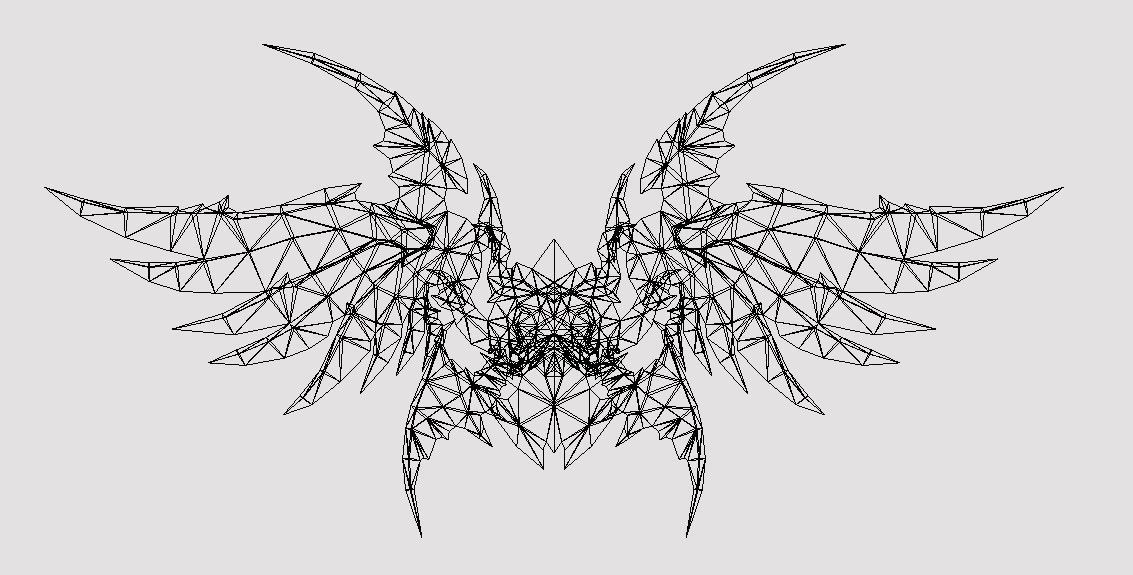 Futuristic Wing Low-poly 3D model_14