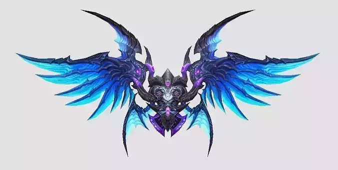 Futuristic Wing Low-poly 3D model