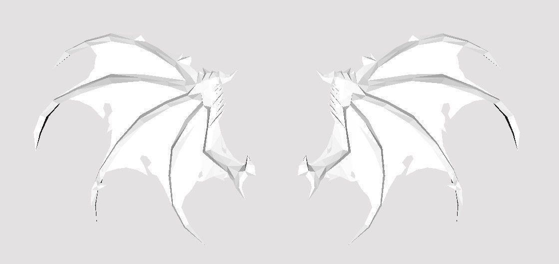 Dragon Wing Low-poly 3D model_9
