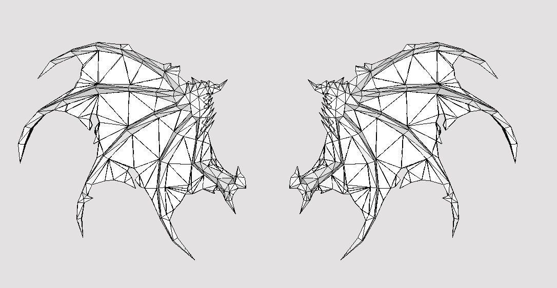 Dragon Wing Low-poly 3D model_7