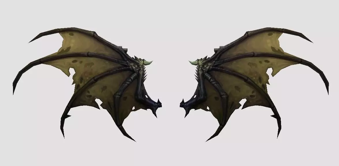 Dragon Wing Low-poly 3D model_0