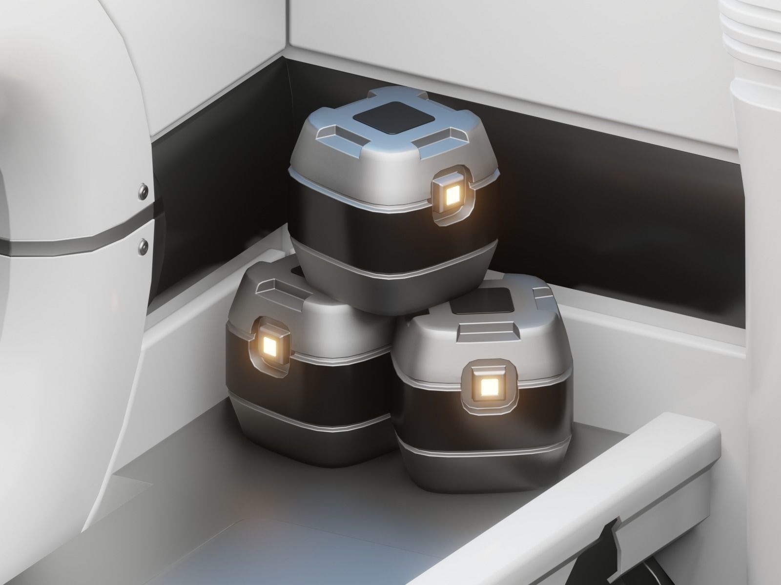 low poly Gameasset5 interior of futuristic spaceship Low-poly 3D model_5