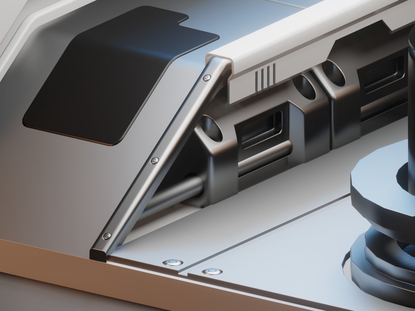 low poly Gameasset5 interior of futuristic spaceship Low-poly 3D model_3