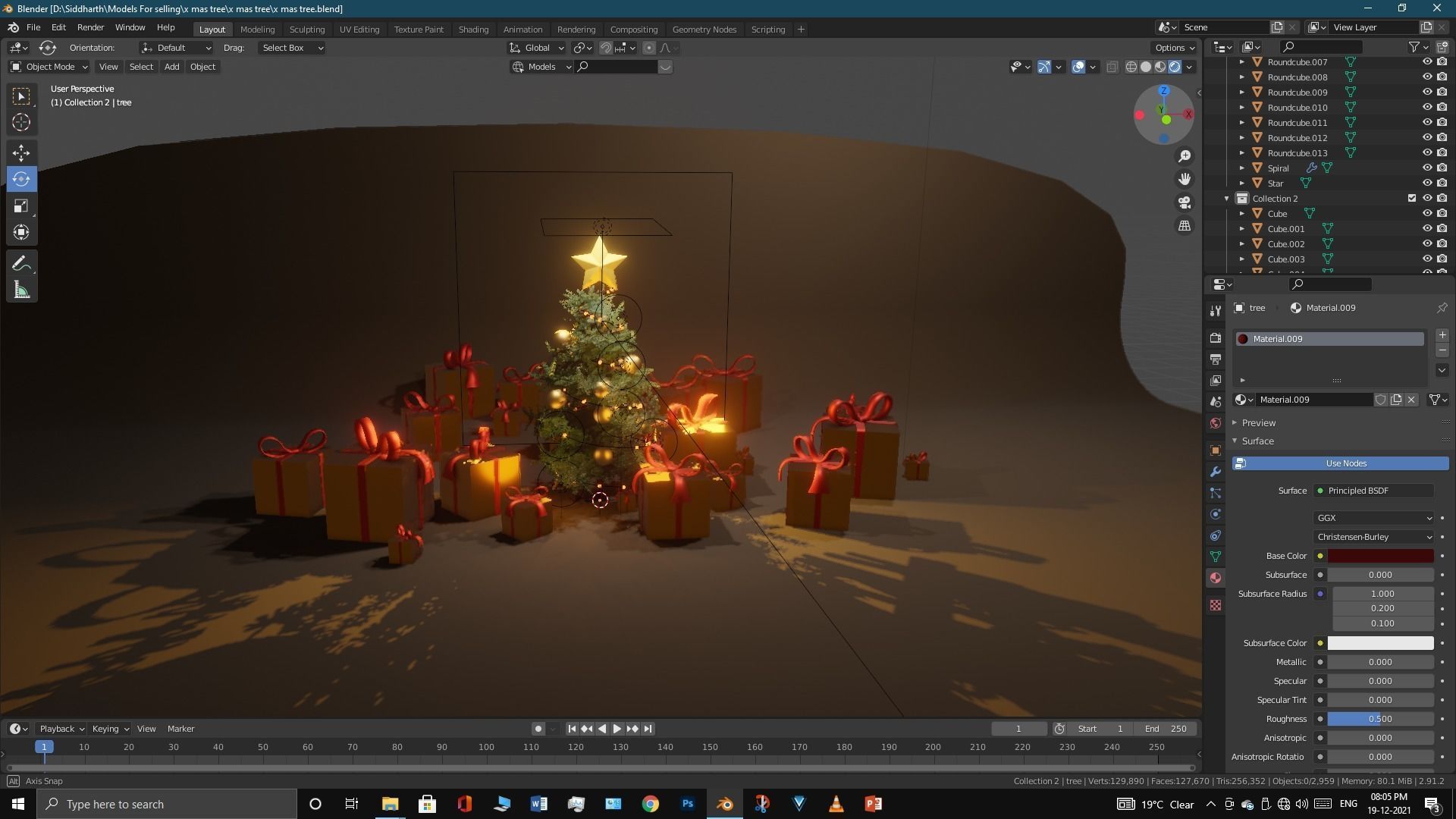 Xmas tree 3D model_7