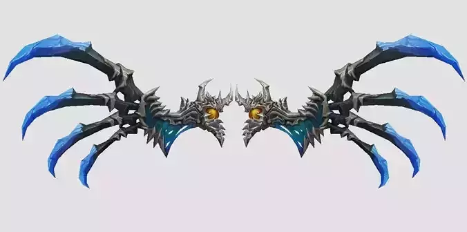 Futuristic Wing Low-poly 3D model