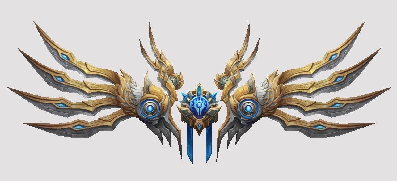 Futuristic Royal Wing Low-poly 3D model_12