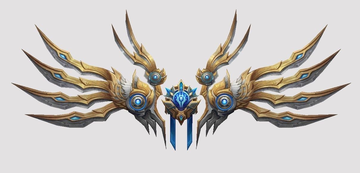 Futuristic Royal Wing Low-poly 3D model_4