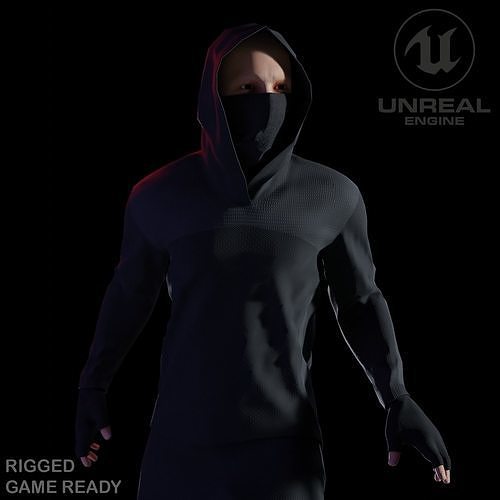 Darkwear Character Low-poly 3D model Low-poly 3D model