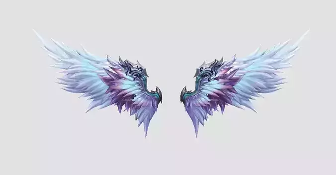 Blue Angel Wing Low-poly 3D model