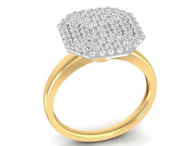luxury korea diamond women ring 3022 3D print model