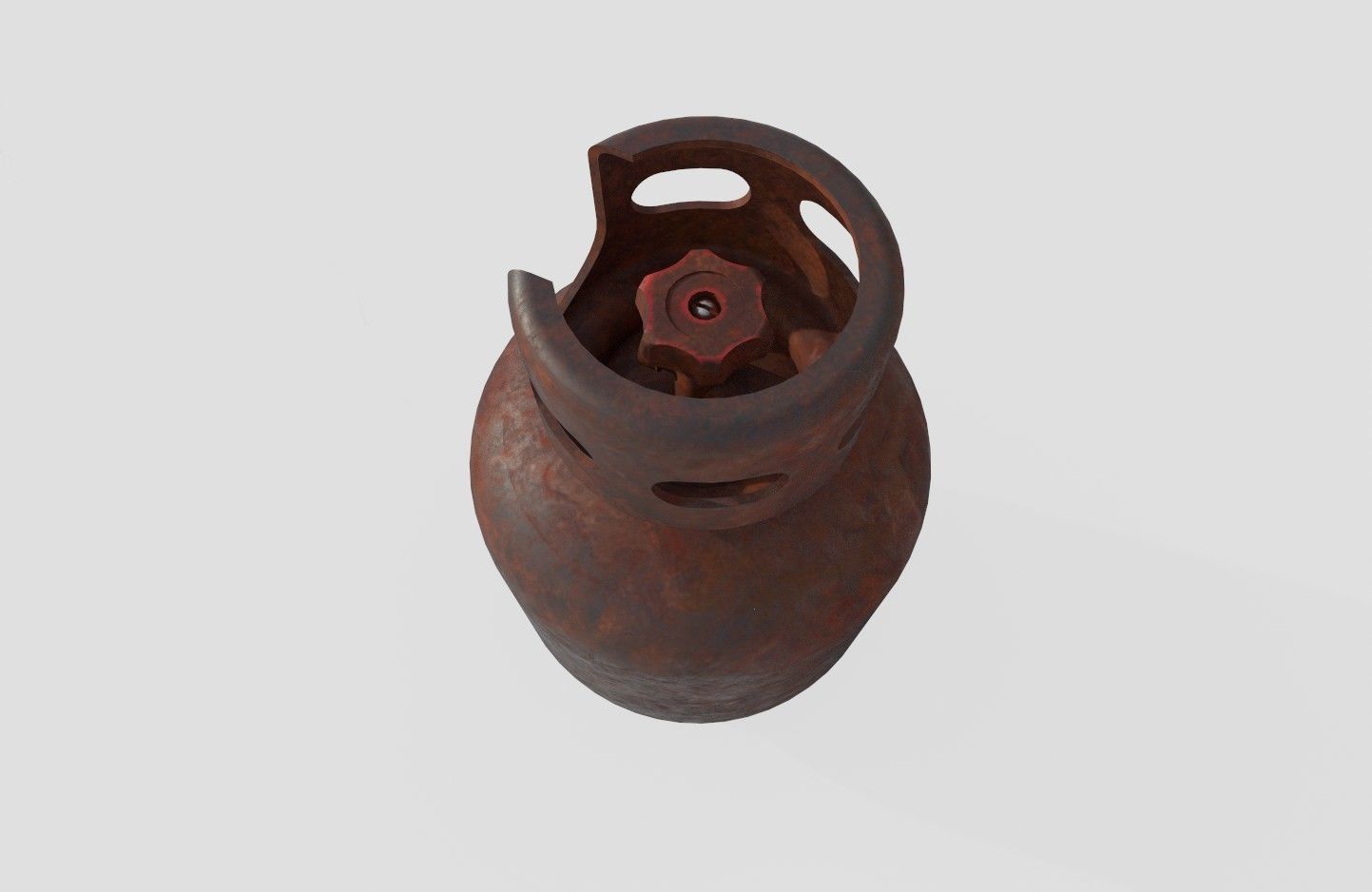 Gas Bottle M2 old version Low-poly 3D model_8