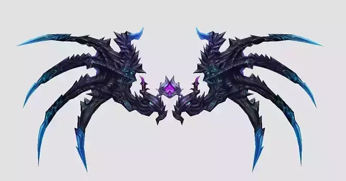 Futuristic Wing Low-poly 3D model