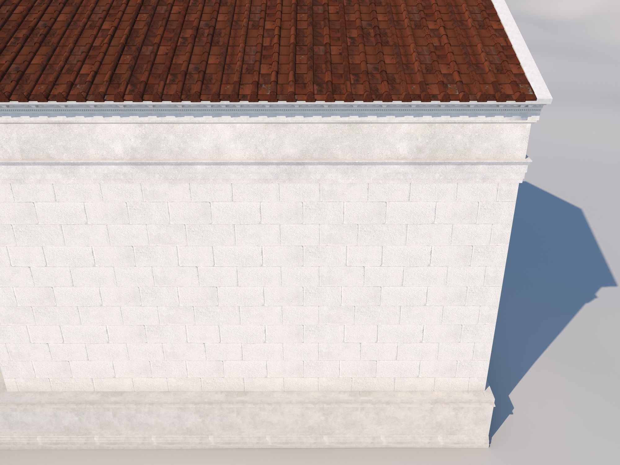 Roman temple Low-poly 3D model_11