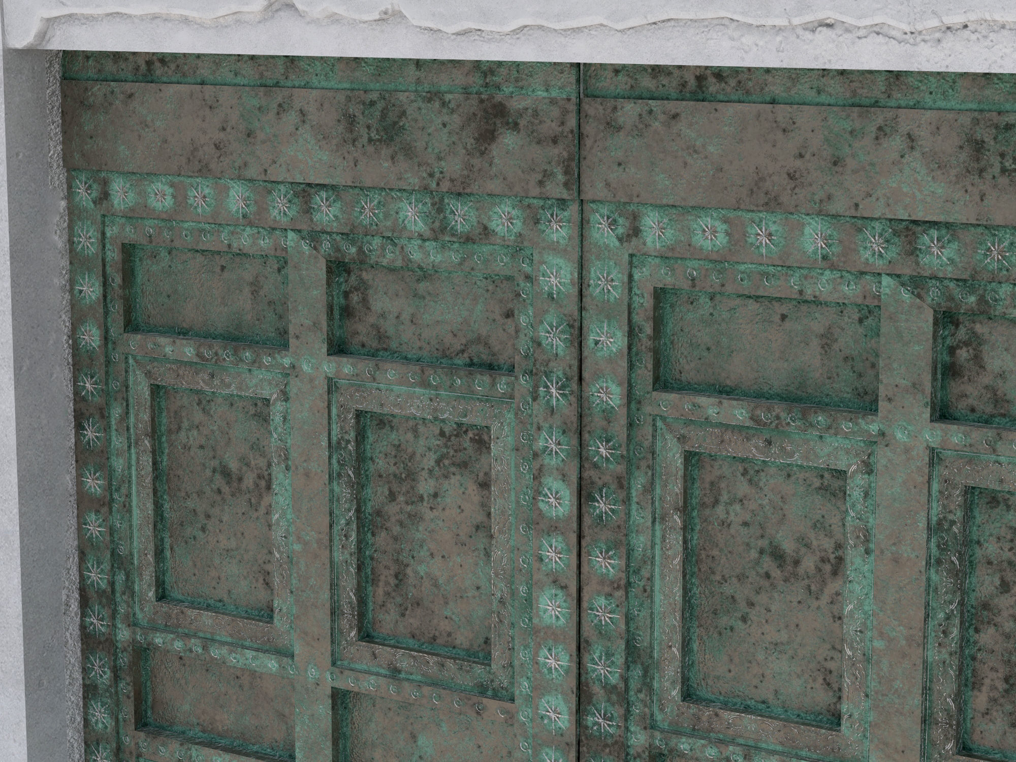 Roman temple Low-poly 3D model_17