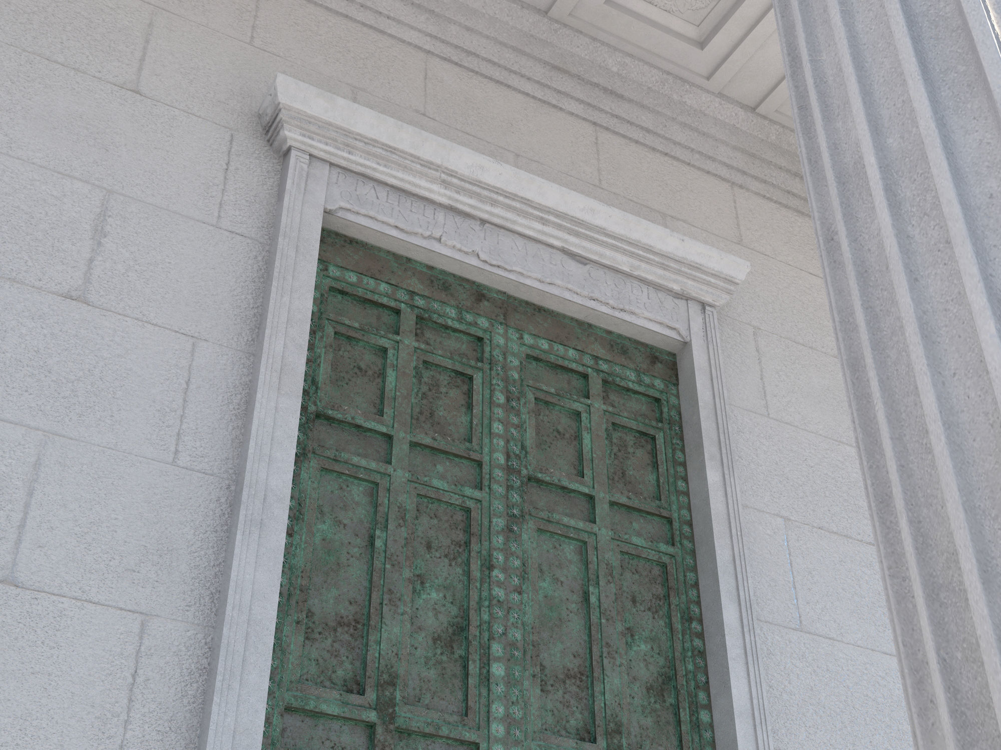 Roman temple Low-poly 3D model_16