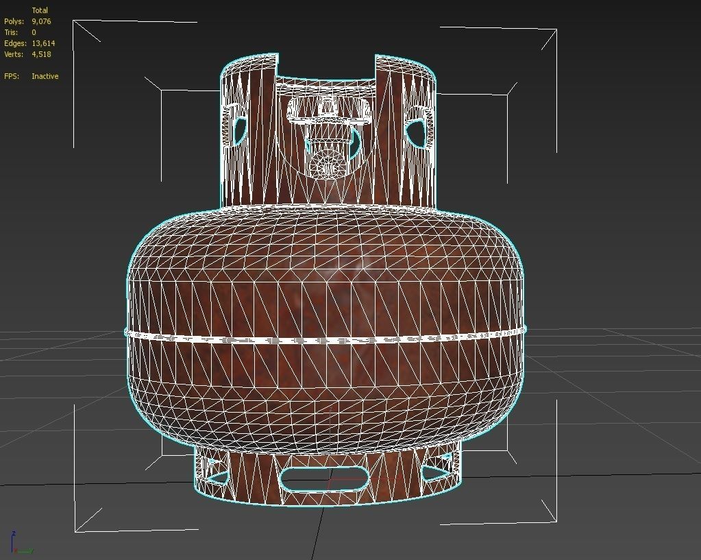 Gas Bottle M4 old version Low-poly 3D model_11