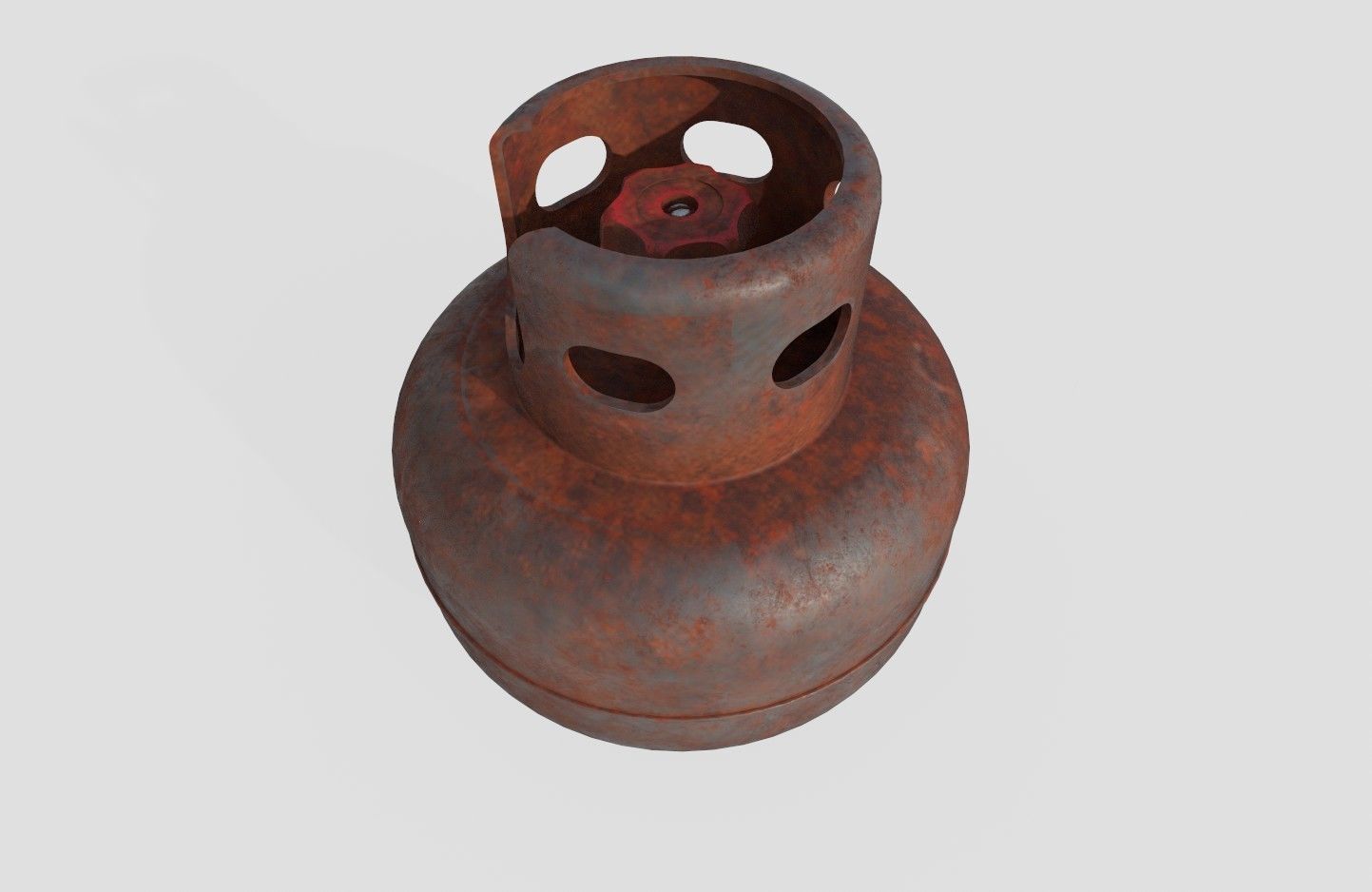 Gas Bottle M4 old version Low-poly 3D model_15