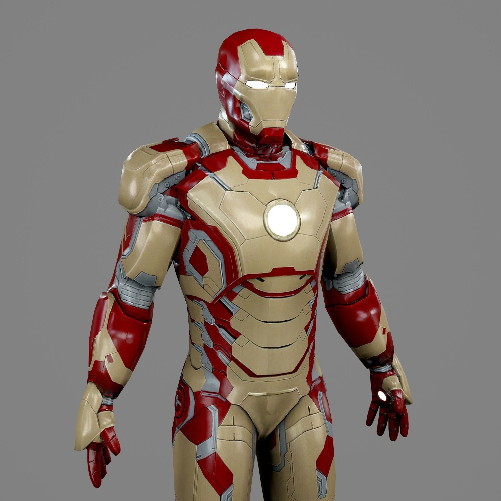 Iron Man Mark 42 Full Wearable Accurate Armor with Inner Parts 3D print model_31