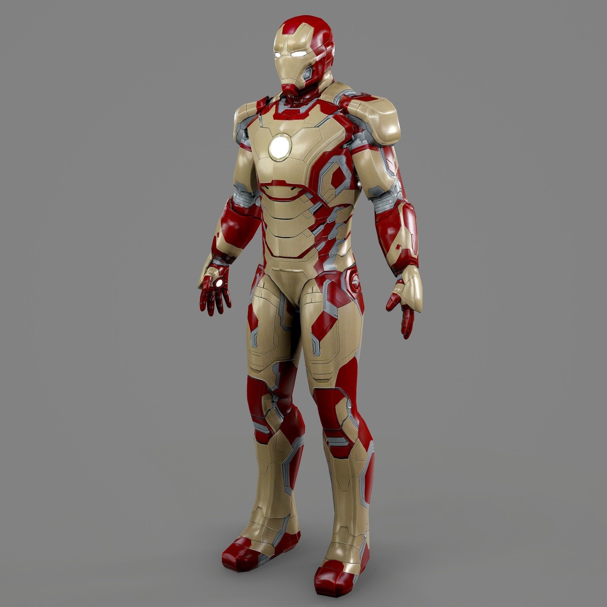 Iron Man Mark 42 Full Wearable Accurate Armor with Inner Parts 3D print model_38