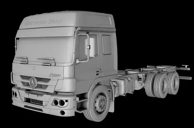 Mercedes-Benz Atego 2430  Low-poly 3D model