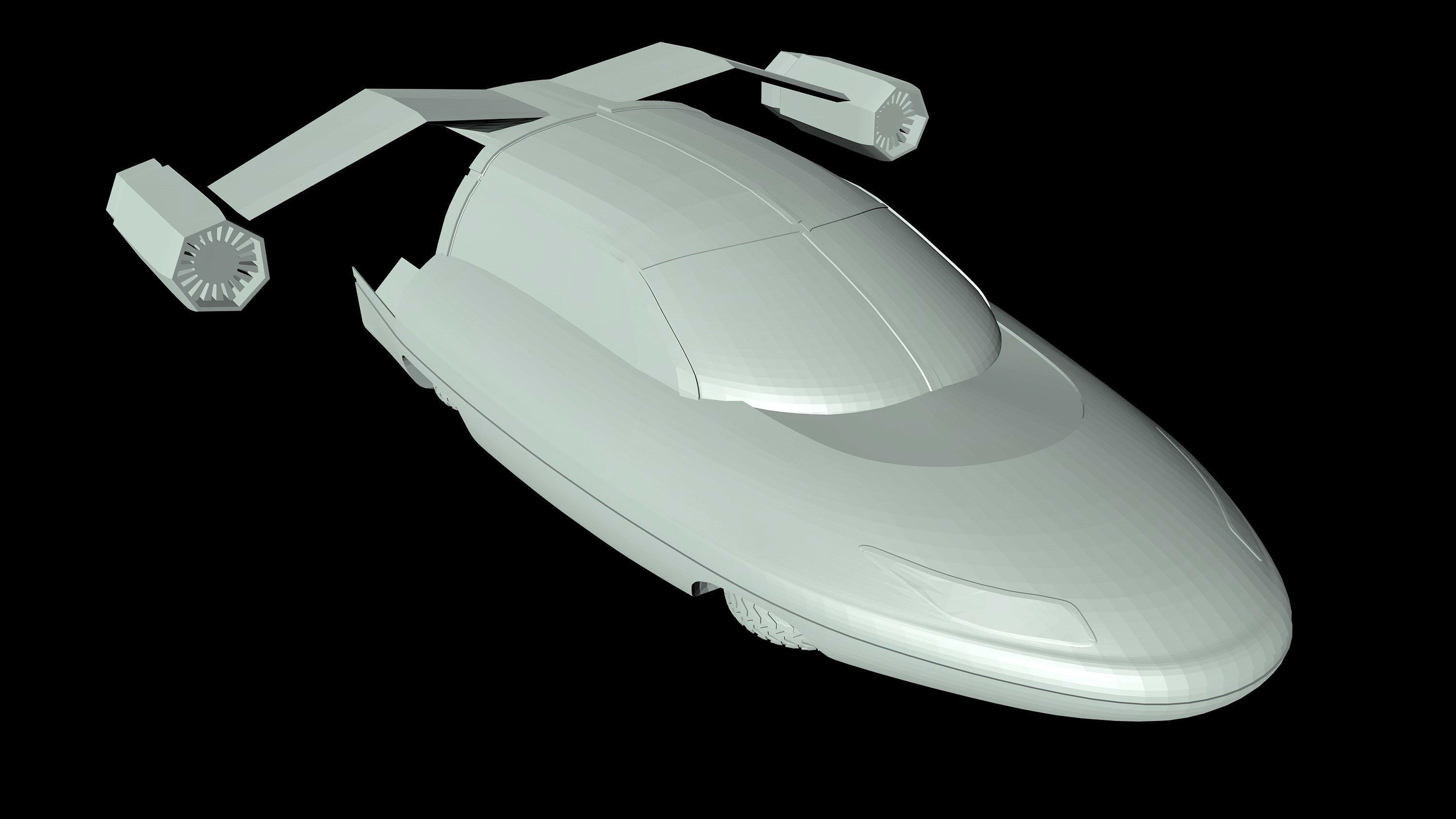 Air Car fiction 3D model_1