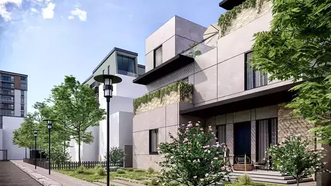 Revit 3d models for a villa designed in Kuwait 