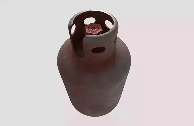 Gas Bottle M6 old version  Low-poly 3D model