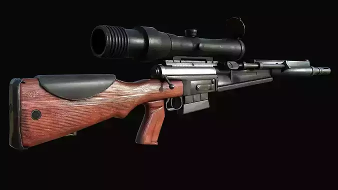 MAS FR F2 Sniper Rifle 3D model
