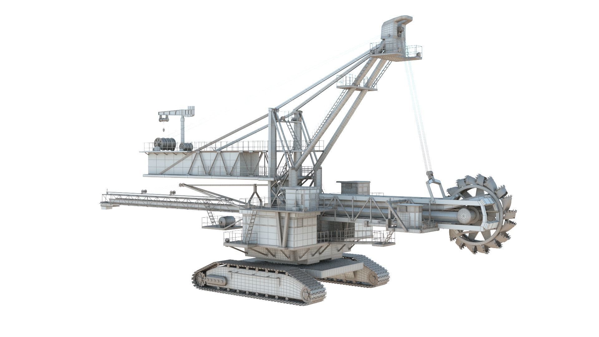 Bucket Wheel Excavator 3D model_7