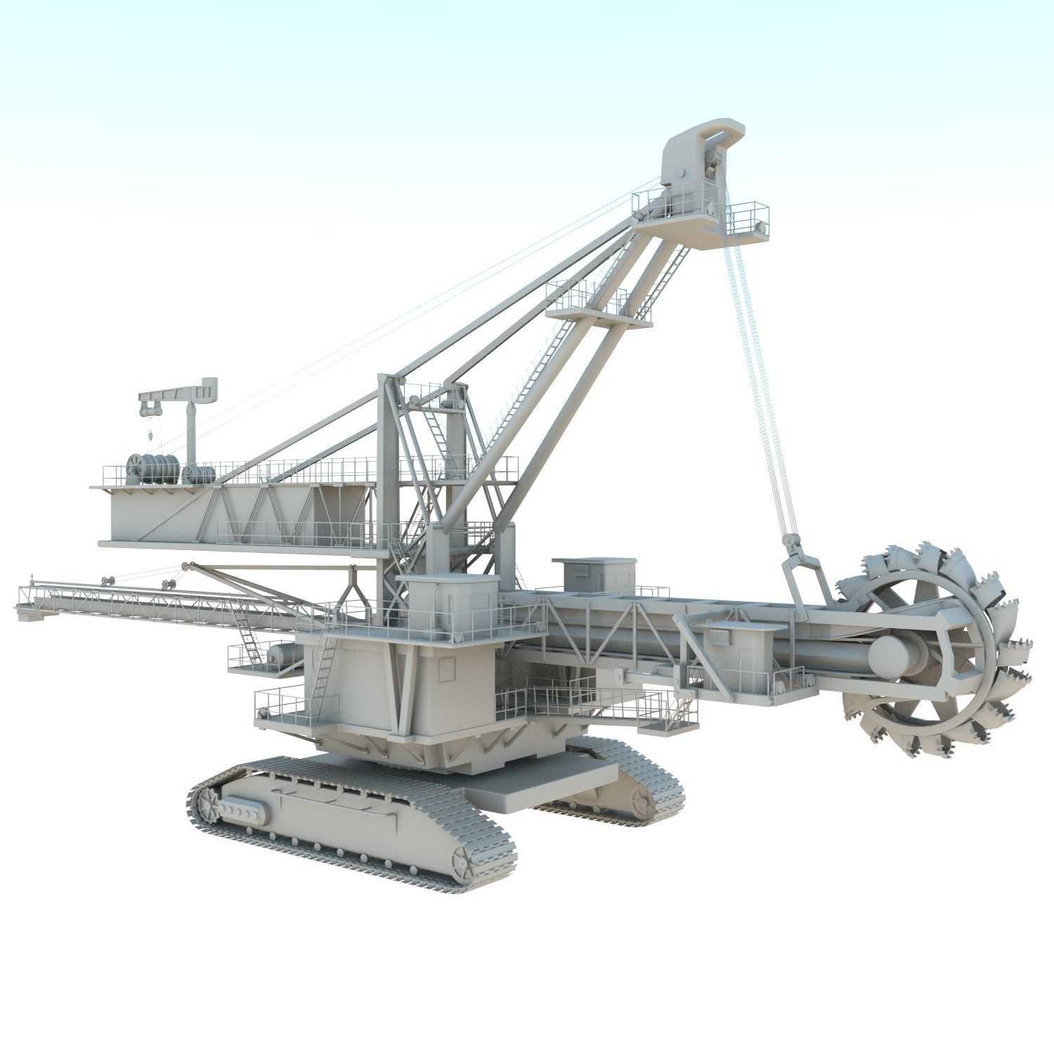 Bucket Wheel Excavator 3D model_8