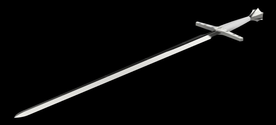 The Witcher TV series - Geralt silver sword 3D print model_2