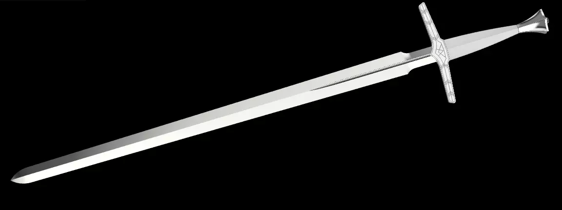 The Witcher TV series - Geralt silver sword 3D print model_0