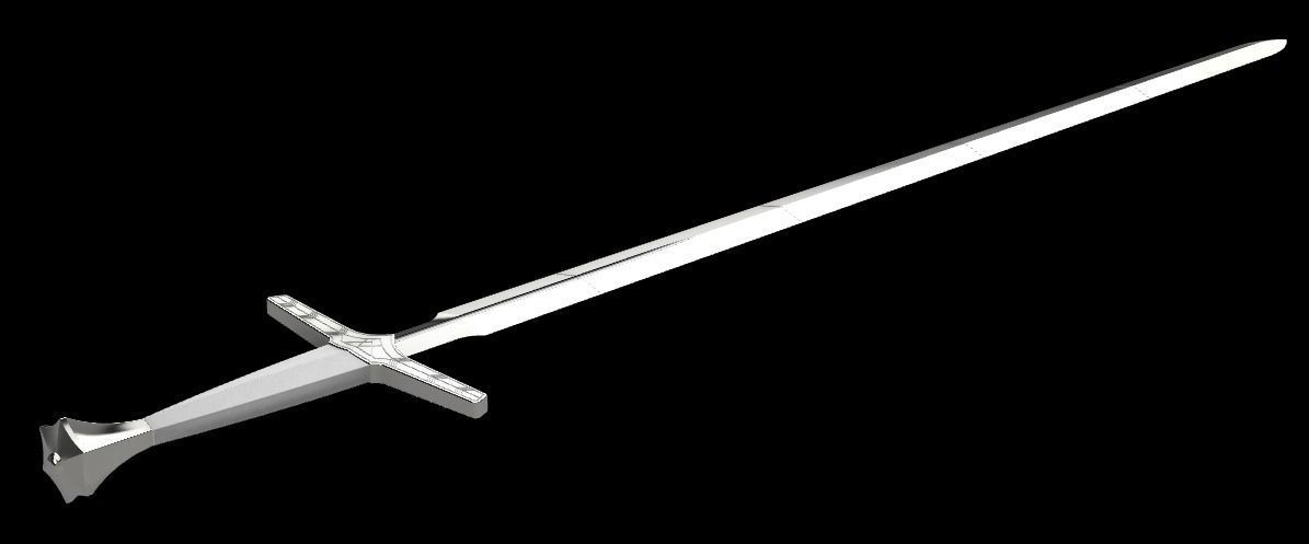 The Witcher TV series - Geralt silver sword 3D print model_1