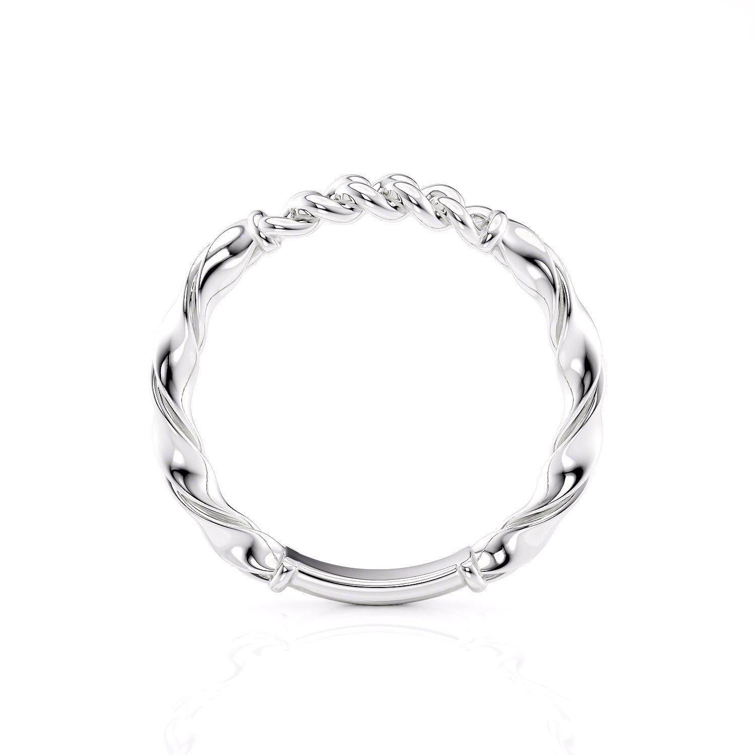 Band ribbon and link ring printable 3d model 3D print model_7