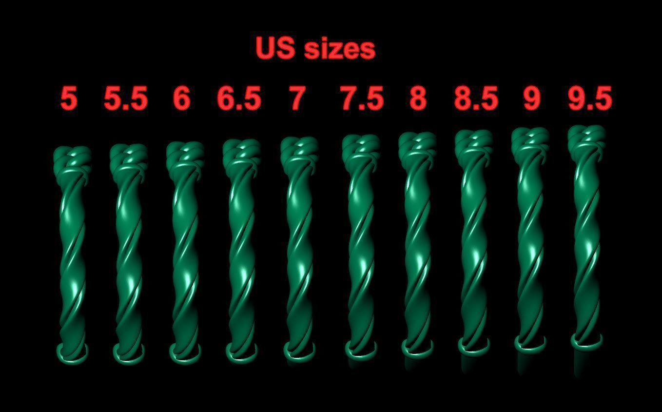 Band ribbon and link ring printable 3d model 3D print model_15