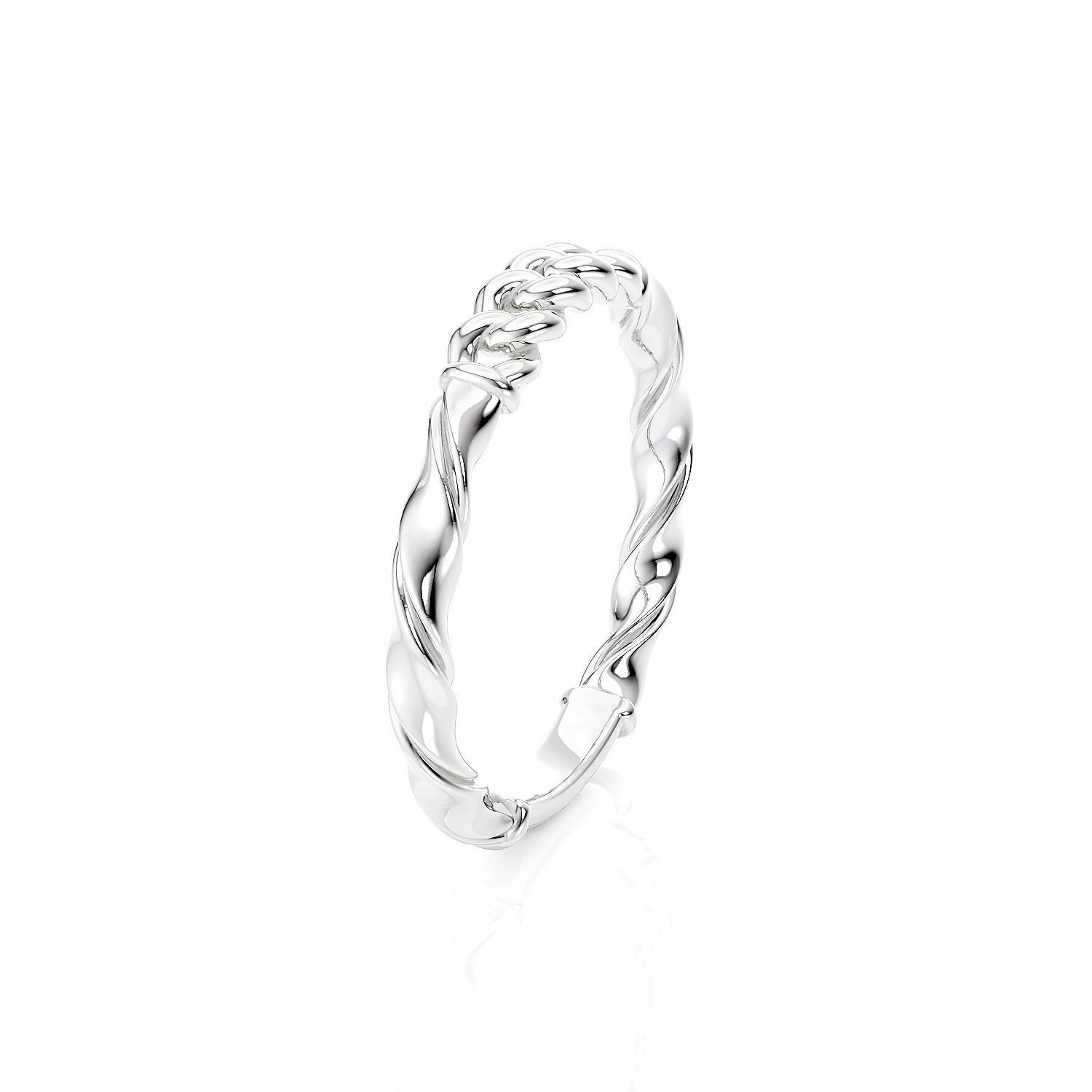 Band ribbon and link ring printable 3d model 3D print model_6