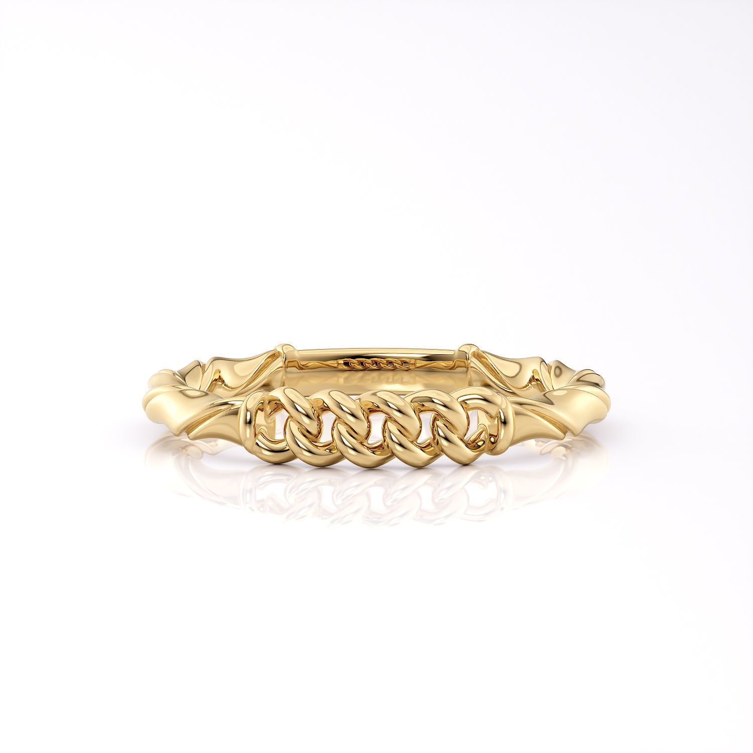 Band ribbon and link ring printable 3d model 3D print model_8