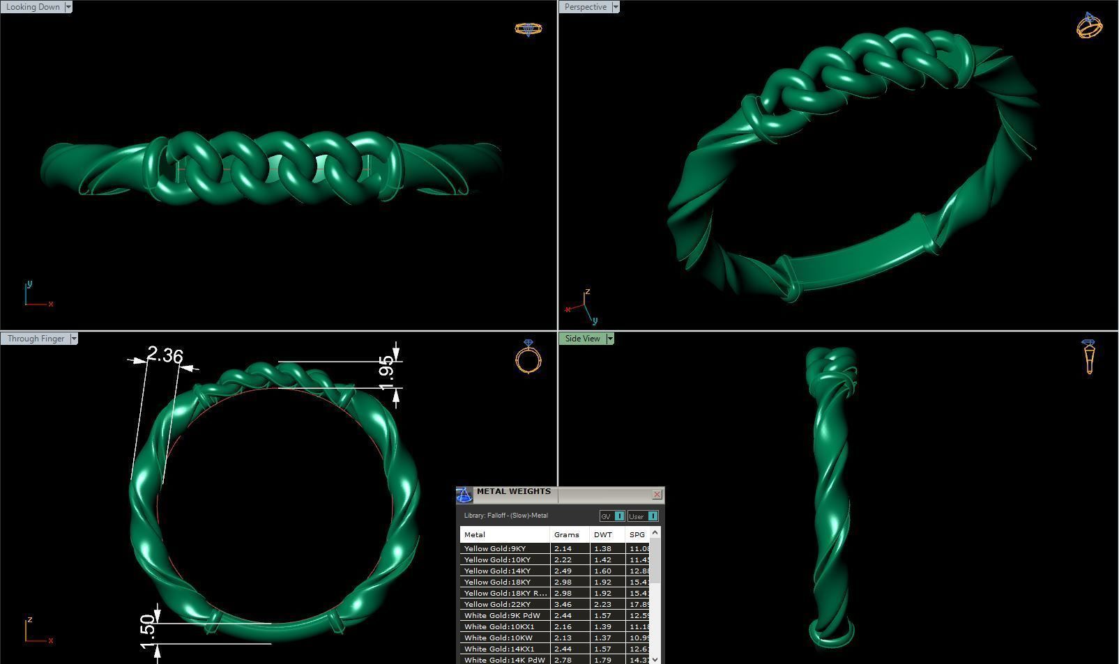 Band ribbon and link ring printable 3d model 3D print model_1