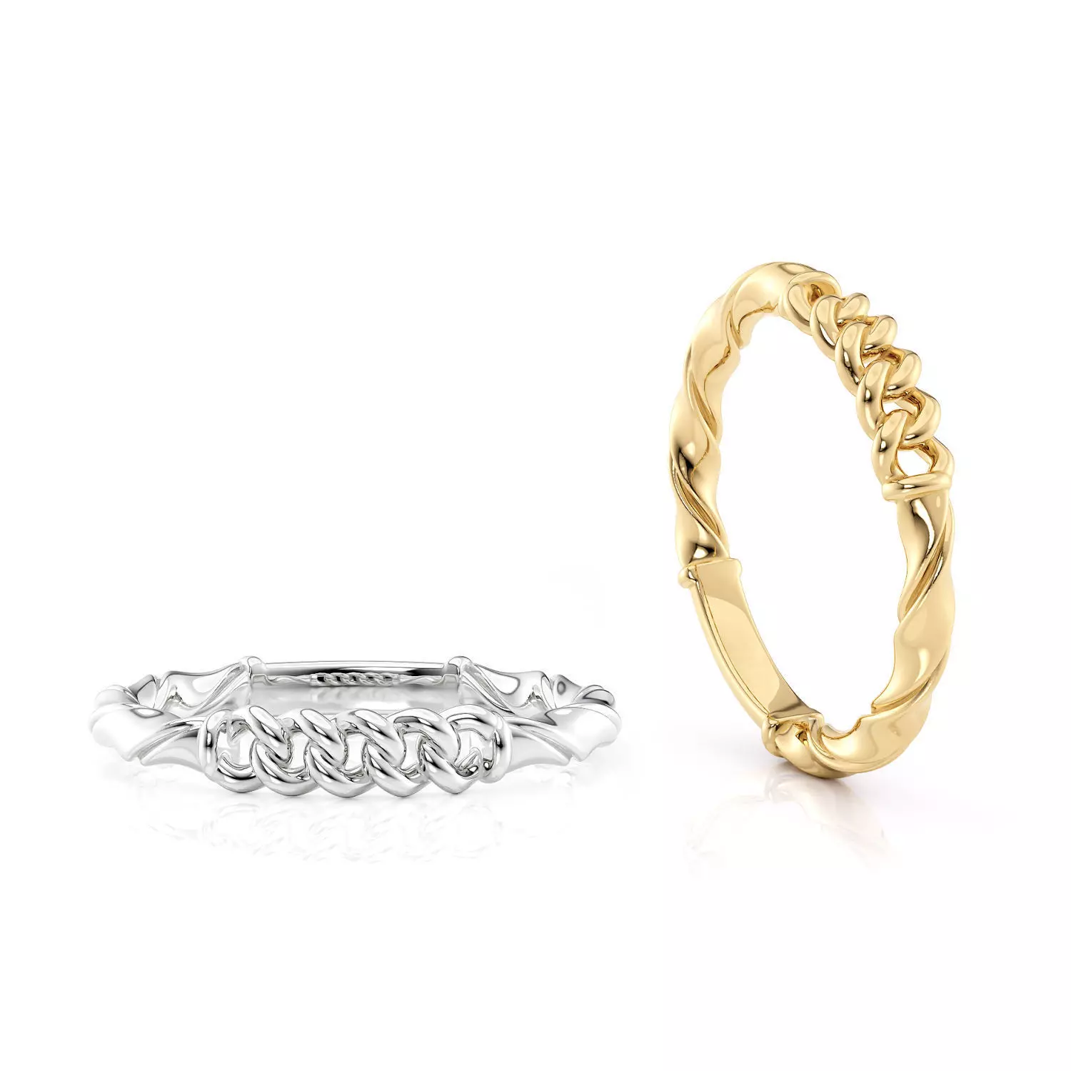 Band ribbon and link ring printable 3d model 3D print model_0