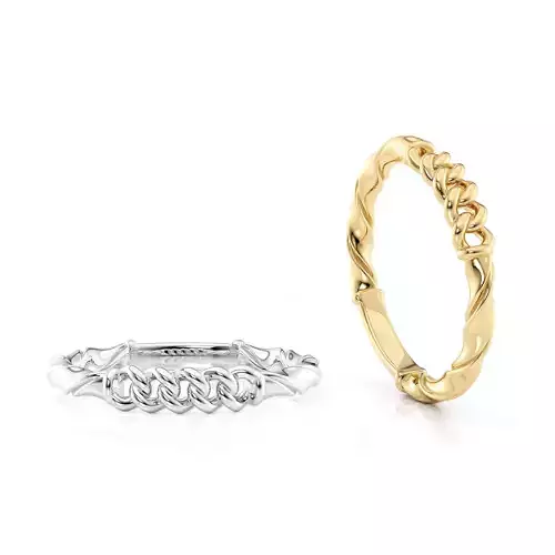 Band ribbon and link ring  printable 3d model